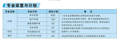 重慶渝西衛(wèi)生學校專業(yè)設計與計劃